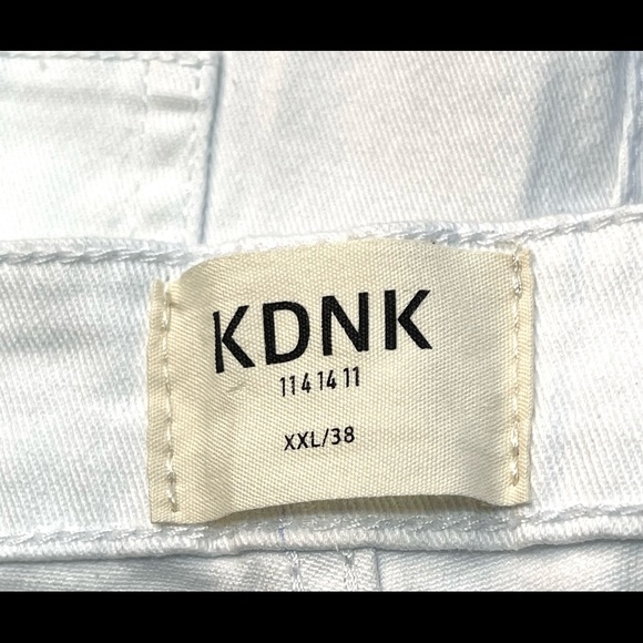 KDNK White Side Stripe Distressed Jeans - Picture 9 of 12